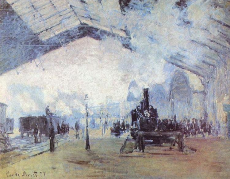 Claude Monet Saint Lazare Train Station Spain oil painting art